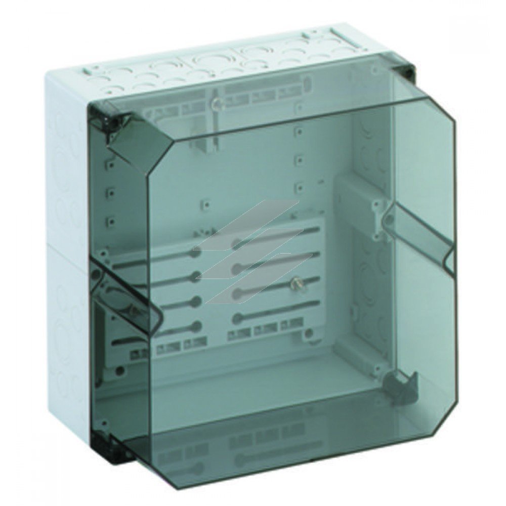 Щит під лічильник AKi-Z 2 (300х300х210мм), з прозорою кришкою, що стандартно пломбується, з встановленою хрестовиною для трифазних лічильників та гвинтами кріплення лічильника, IP65, полікарбонат, Spelsberg